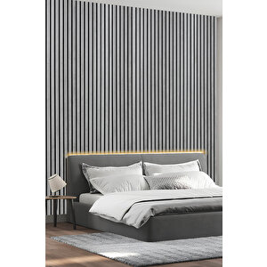 Mdf Ahşap Akustik Duvar Paneli 100x275 Cm - Açık Taş