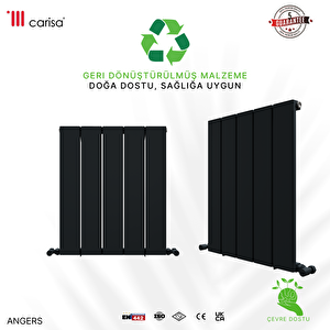 Angers Yakıt Tasarruflu Premium Malzeme Alüminyum Radyatör 60x119,5cm Kumlu Antrasit