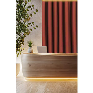 Mdf Ahşap Akustik Duvar Paneli 100x275 Cm - Kiremit 100x275 cm