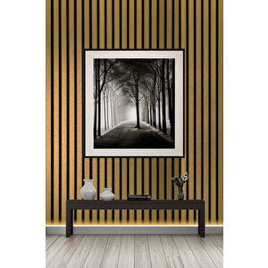 Mdf Ahşap Akustik Duvar Paneli 100x275 Cm - Gold (pvc)