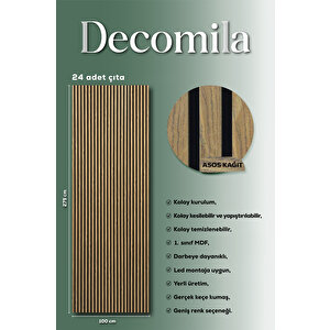Mdf Ahşap Akustik Duvar Paneli 100x275 Cm - Asos 100x275 cm