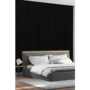 Mdf Ahşap Akustik Duvar Paneli 100x275 Cm - Siyah 100x275 cm
