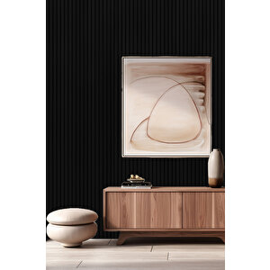 Mdf Ahşap Akustik Duvar Paneli 100x275 Cm - Siyah