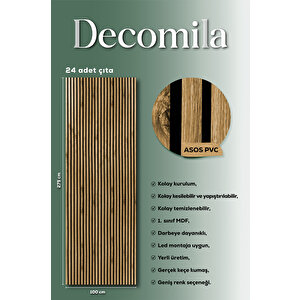 Mdf Ahşap Akustik Duvar Paneli 100x275 Cm - Asos (pvc)