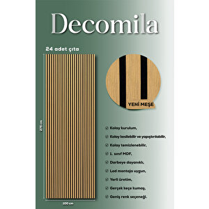 Mdf Ahşap Akustik Duvar Paneli 100x275 Cm - Yeni Meşe 100x275 cm