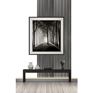 Mdf Ahşap Akustik Duvar Paneli 100x275 Cm - Silver(pvc)