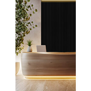 Mdf Ahşap Akustik Duvar Paneli 60x275 Cm - Siyah