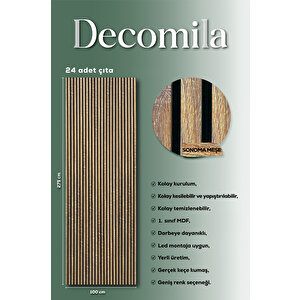 Mdf Ahşap Akustik Duvar Paneli 100x275 Cm - Sonomo(pvc) 100x275 cm