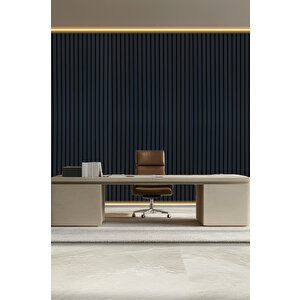 Mdf Ahşap Akustik Duvar Paneli 100x275 Cm - Lacivert 100x275 cm