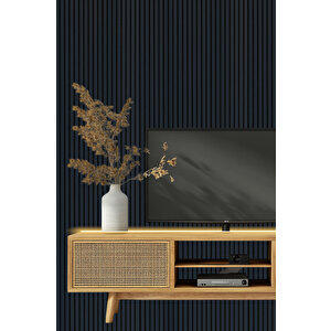 Mdf Ahşap Akustik Duvar Paneli 100x275 Cm - Lacivert 100x275 cm