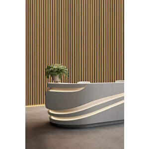 Mdf Ahşap Akustik Duvar Paneli 60x275 Cm - Yeni Meşe