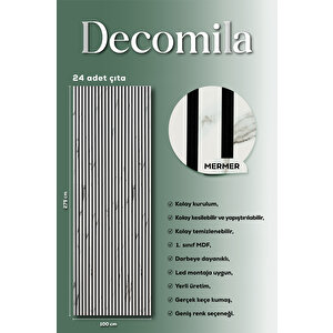 Mdf Ahşap Akustik Duvar Paneli 100x275 Cm - Mermer (pvc) 100x275 cm