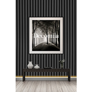 Mdf Ahşap Akustik Duvar Paneli 100x275 Cm - Antrasit