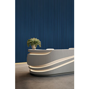 Mdf Ahşap Akustik Duvar Paneli 60x275 Cm - Mavi