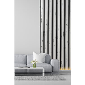 Mdf Ahşap Akustik Duvar Paneli 60x275 Cm - Mermer (pvc)