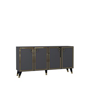 8204-1ct Kb150 Konsol, Tv Üni̇tesi̇ ANTRASİT-ALTIN