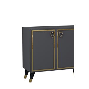 8204-1ct Kb150 Konsol, Tv Üni̇tesi̇ ANTRASİT-ALTIN