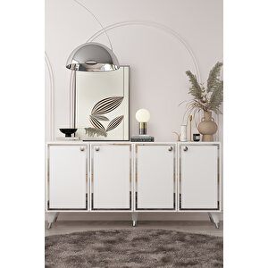 8203-1ct Kb150 Konsol, Tv Üni̇tesi̇ BEYAZ-GÜMÜŞ Beyaz-Gümüş