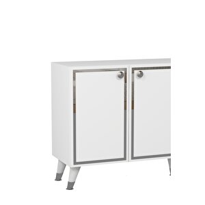 8203-1ct Kb150 Konsol, Tv Üni̇tesi̇ BEYAZ-GÜMÜŞ