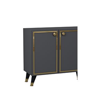 8203-1ct Kb150 Konsol, Tv Üni̇tesi̇ ANTRASİT-ALTIN