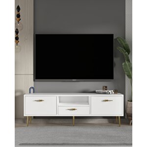 1325dropct-32 Tv Sehpasi BEYAZ-ALTIN Beyaz-Altın