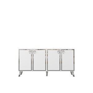 8204-1ct Kb150 Konsol, Tv Üni̇tesi̇ BEYAZ-GÜMÜŞ Beyaz-Gümüş