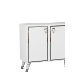 8204-1ct Kb150 Konsol, Tv Üni̇tesi̇ BEYAZ-GÜMÜŞ