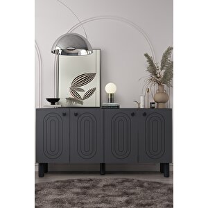 8202-1ct Kb150 Konsol, Tv Üni̇tesi̇ ANTRASİT-SİYAH Antrasit - Siyah