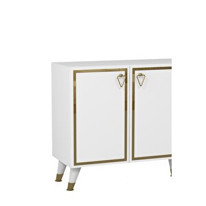 8204-1ct Kb150 Konsol, Tv Üni̇tesi̇ BEYAZ-ALTIN