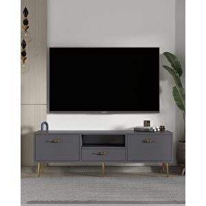 1325dropct-32 Tv Sehpasi ANTRASİT-ALTIN Antrasit