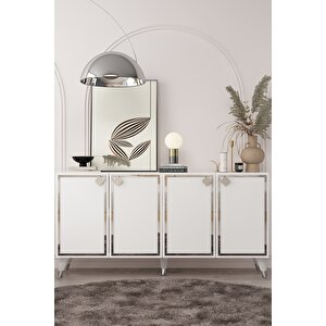 8206-1ct Kb150 Konsol, Tv Üni̇tesi̇ BEYAZ-GÜMÜŞ Beyaz-Gümüş