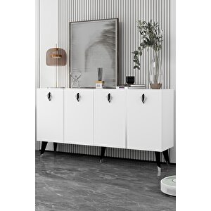 8207-32ct Kb150 Konsol, Tv Üni̇tesi̇ BEYAZ-SİYAH-GÜMÜŞ Beyaz-Gümüş