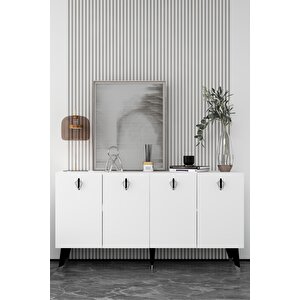 8207-32ct Kb150 Konsol, Tv Üni̇tesi̇ BEYAZ-SİYAH-GÜMÜŞ Beyaz-Gümüş