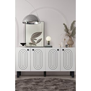 8202-1ct Kb150 Konsol, Tv Üni̇tesi̇ BEYAZ-SİYAH Beyaz-Siyah