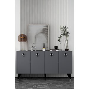 8207-32ct Kb150 Konsol, Tv Üni̇tesi̇ ANTRASİT-SİYAH-GÜMÜŞ Antrasit Gümüş