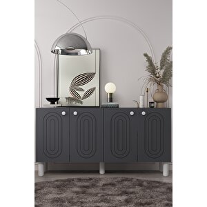 8202-1ct Kb150 Konsol, Tv Üni̇tesi̇ ANTRASİT-BEYAZ Antrasit Beyaz