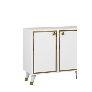 8203-1ct Kb150 Konsol, Tv Üni̇tesi̇ BEYAZ-ALTIN