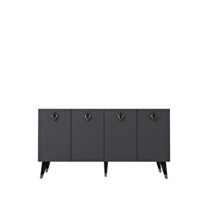 8207-32ct Kb150 Konsol, Tv Üni̇tesi̇ ANTRASİT-SİYAH-ALTIN Antrasit - Siyah