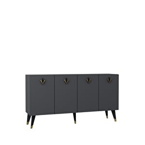 8207-32ct Kb150 Konsol, Tv Üni̇tesi̇ ANTRASİT-SİYAH-ALTIN