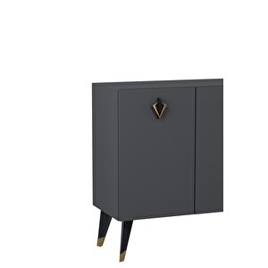 8207-32ct Kb150 Konsol, Tv Üni̇tesi̇ ANTRASİT-SİYAH-ALTIN