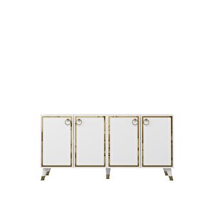 8205-1ct Kb150 Konsol, Tv Üni̇tesi̇ BEYAZ-ALTIN Beyaz-Altın