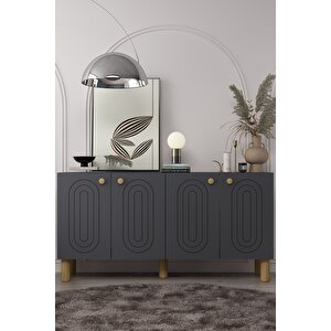 8202-1ct Kb150 Konsol, Tv Üni̇tesi̇ ANTRASİT-SAFİRMEŞE Antrasit-Safirmeşe