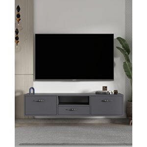 1326dropct-32 Duvara Montaj Tv Sehpasi ANTRASİT-GÜMÜŞ Antrasit Gümüş