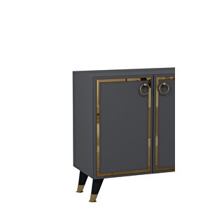 8205-1ct Kb150 Konsol, Tv Üni̇tesi̇ ANTRASİT-ALTIN