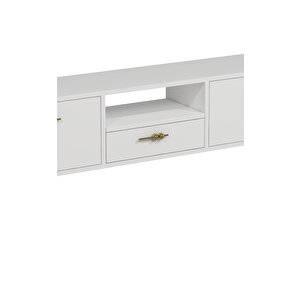 1326dropct-32 Duvara Montaj Tv Sehpasi BEYAZ-ALTIN