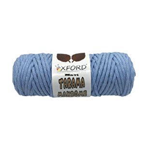 Taranabilir Makrome İpi Taranan Makrame Pamuk İpliği 5 Mm 250 Gr  Mavi