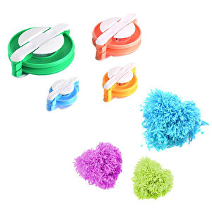 Knitting Loom Pon Pon Yapma Makinası 4 Lü Set