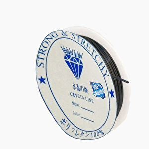 Esnek Misina İp Lastik 8 Mm (50 Metre)  Siyah