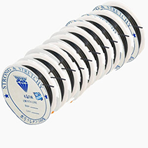 Esnek Misina İp Lastik 8 Mm (50 Metre)  Siyah