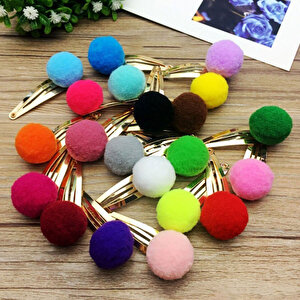 Renkli Ponpon Minik  Boy Rengarenk 1.5 Cm  (50 Adet)